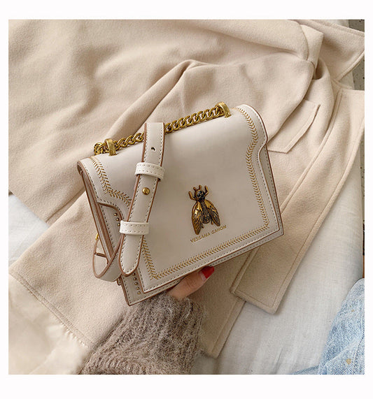 Valeria | Borsa a tracolla vintage con dettagli artigianali e catena dorata