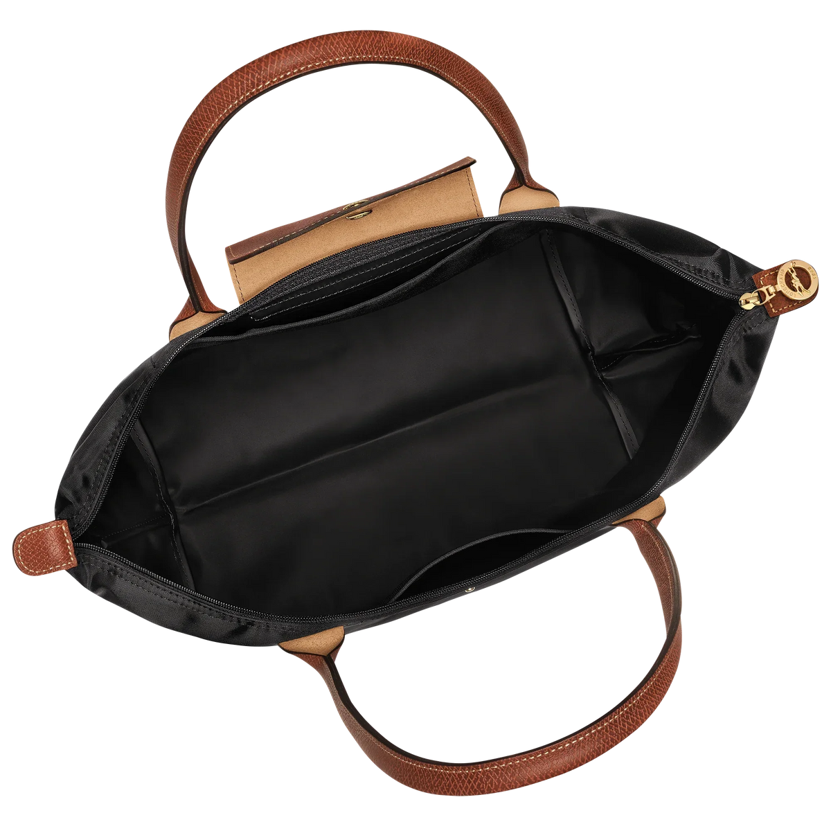 Borsa premium pieghevole in nylon | Nero