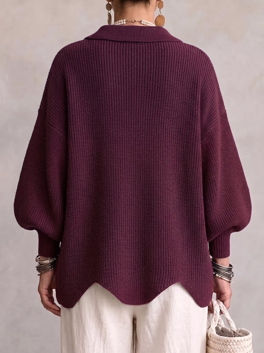 Caterina | Cardigan dalla vestibilità ampia con colletto e bottoni