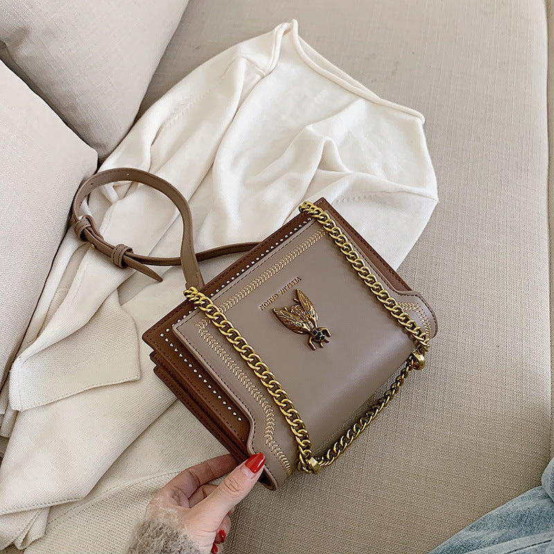Valeria | Borsa a tracolla vintage con dettagli artigianali e catena dorata