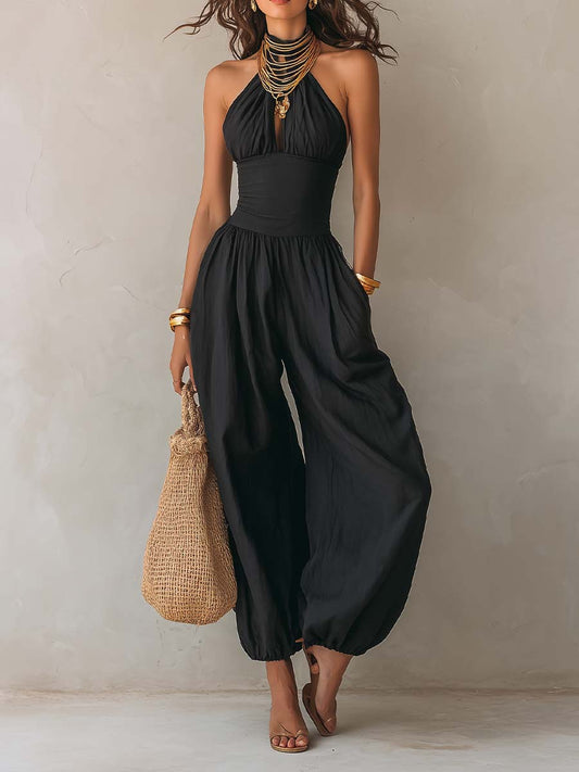 Daniela | Tuta boho con scollo all'americana