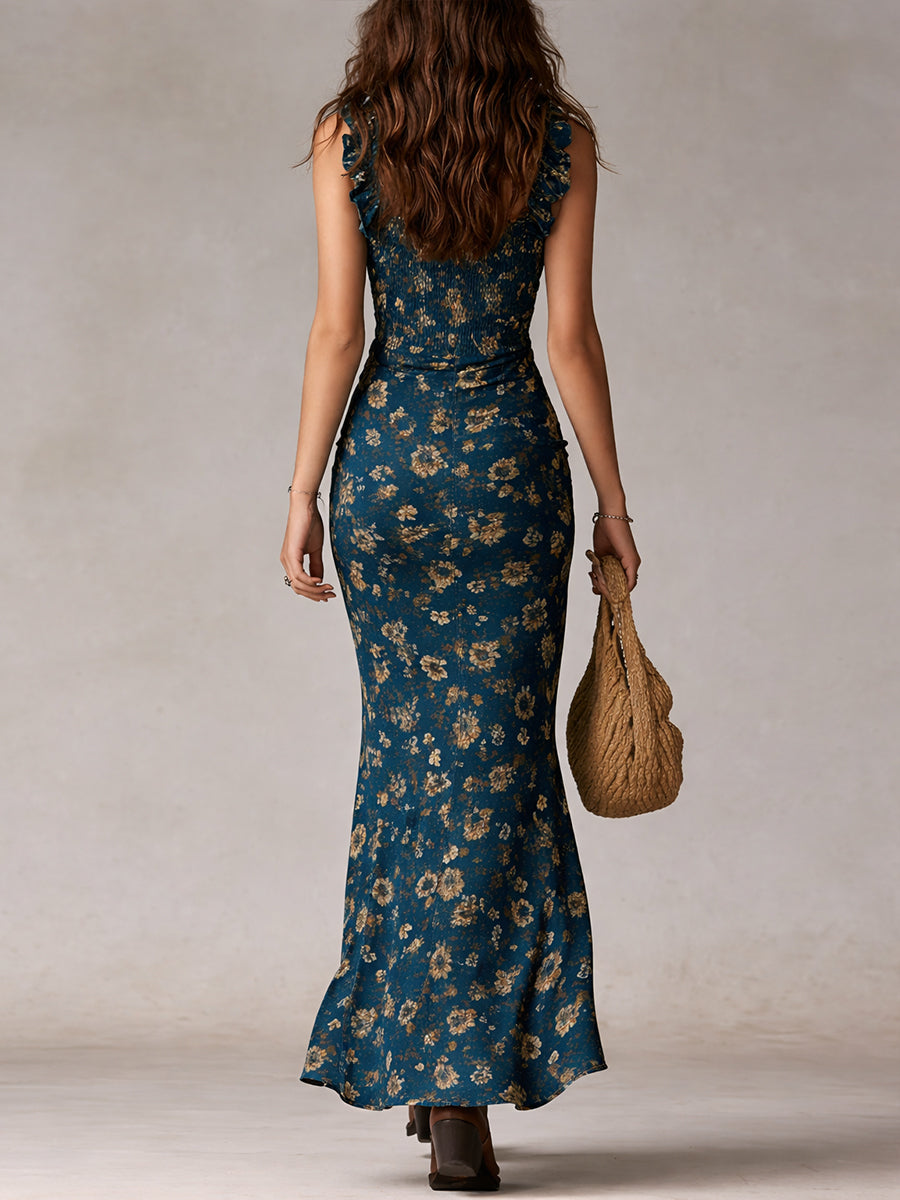 Nadia | Abito boho fluido con spacco elegante