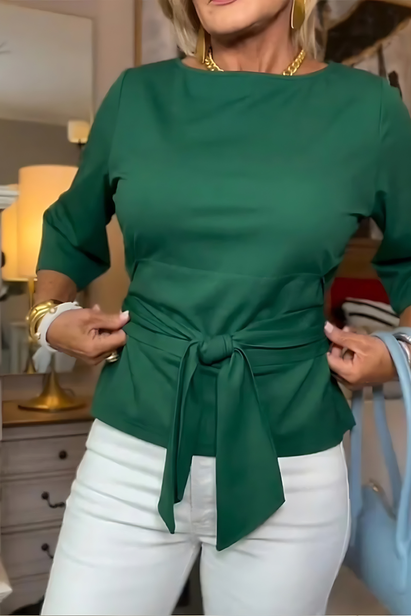 Marta | Top elegante con fiocco in vita
