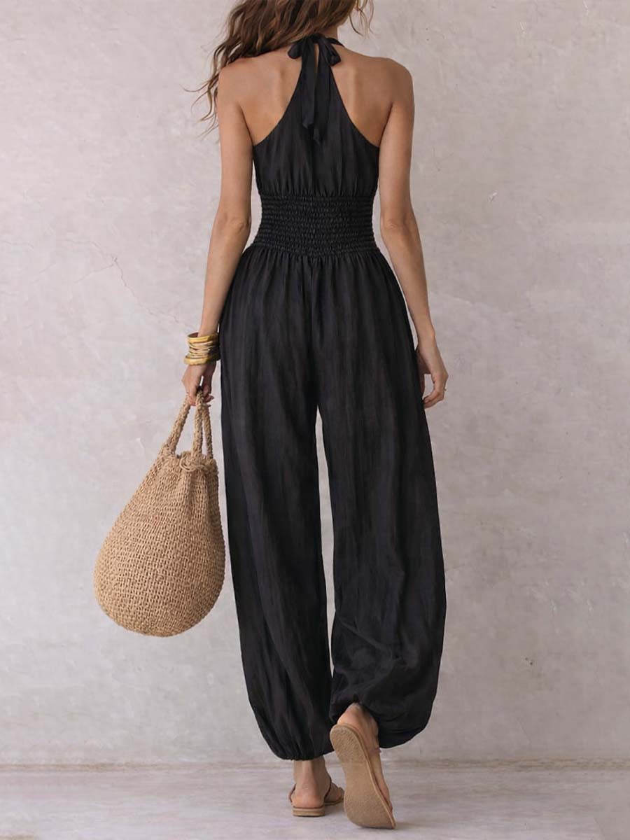 Daniela | Tuta boho con scollo all'americana