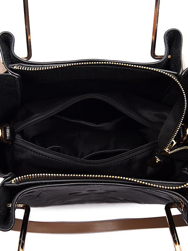 Lucia | Borsa a secchiello vintage testurizzata con pochette removibile