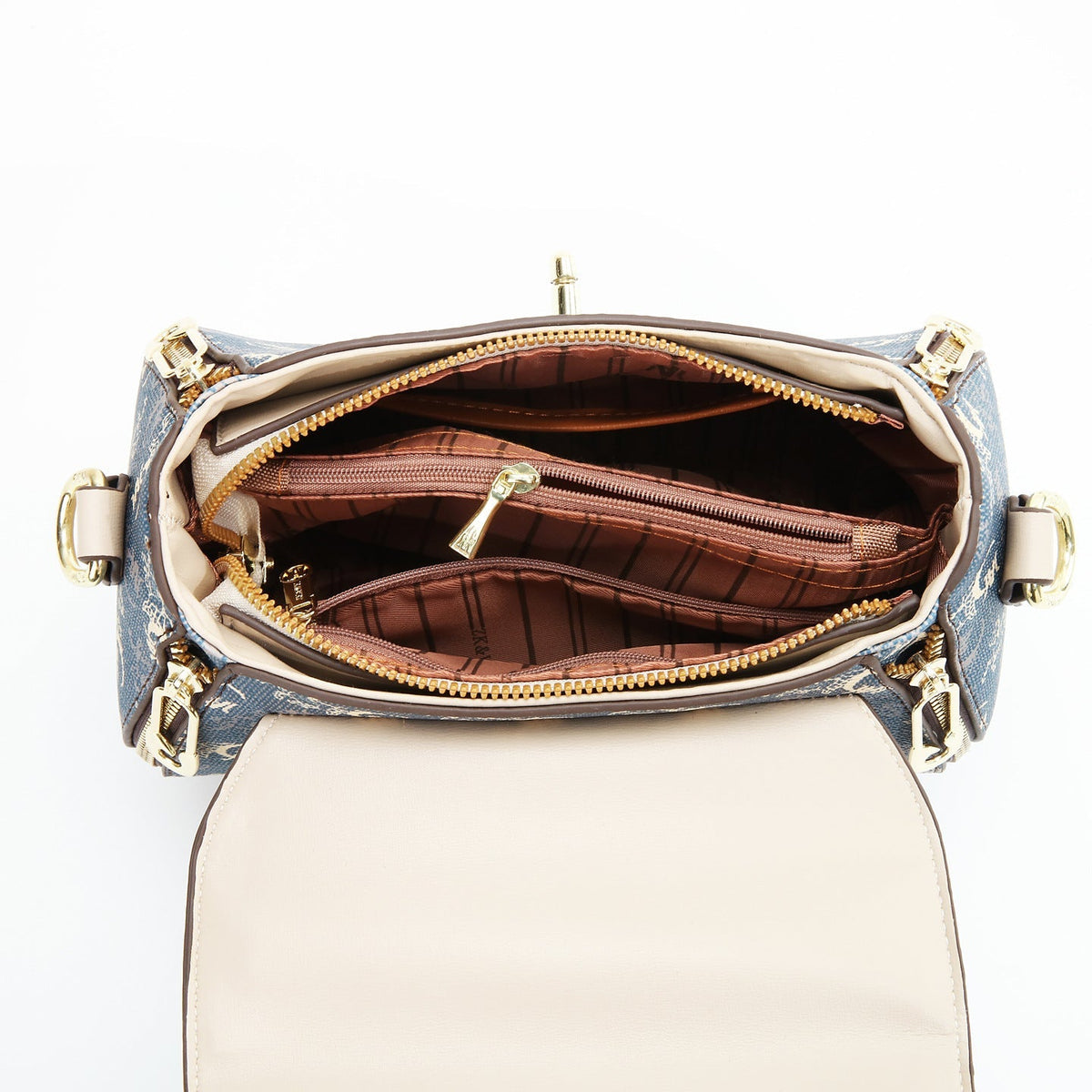 Claudia | Borsa classica stampata convertibile a spalla e a tracolla