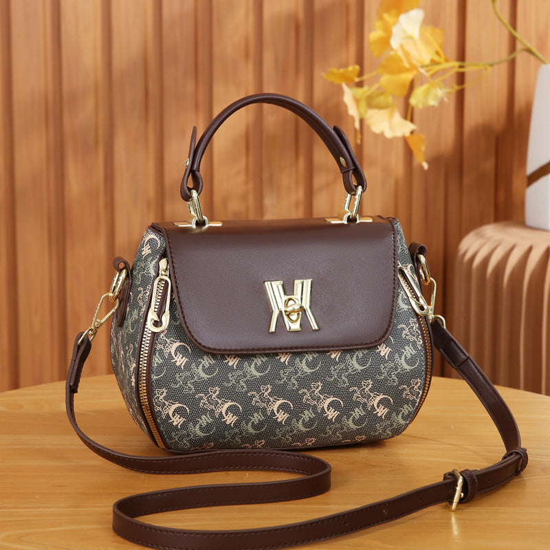 Claudia | Borsa classica stampata convertibile a spalla e a tracolla