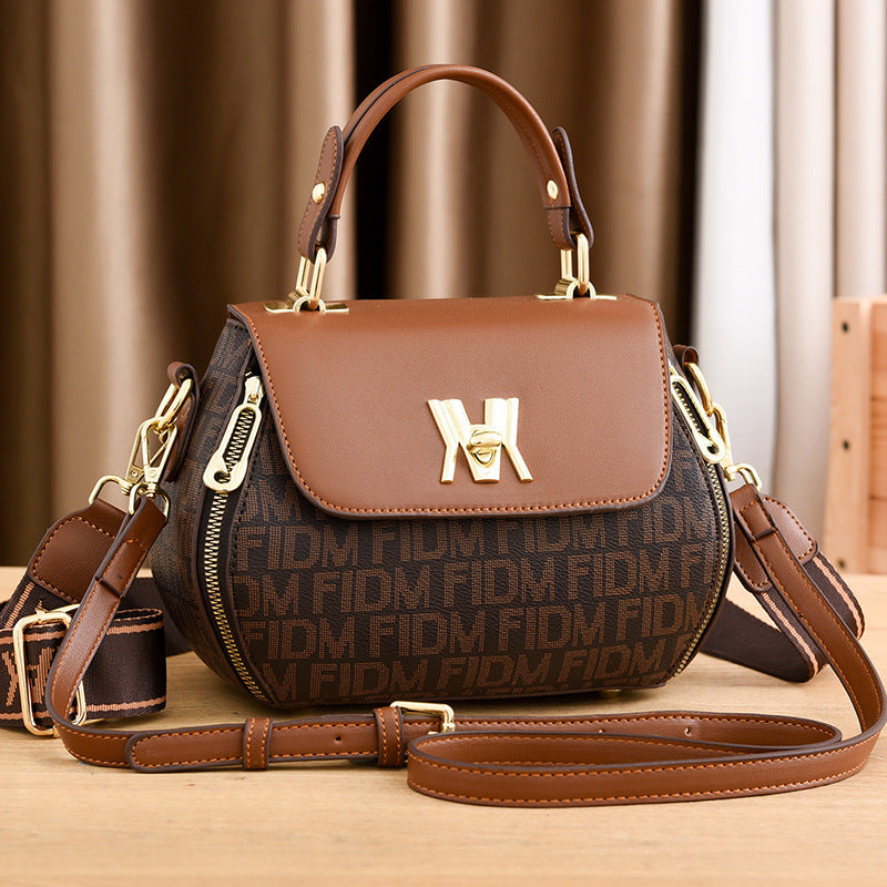 Claudia | Borsa classica stampata convertibile a spalla e a tracolla