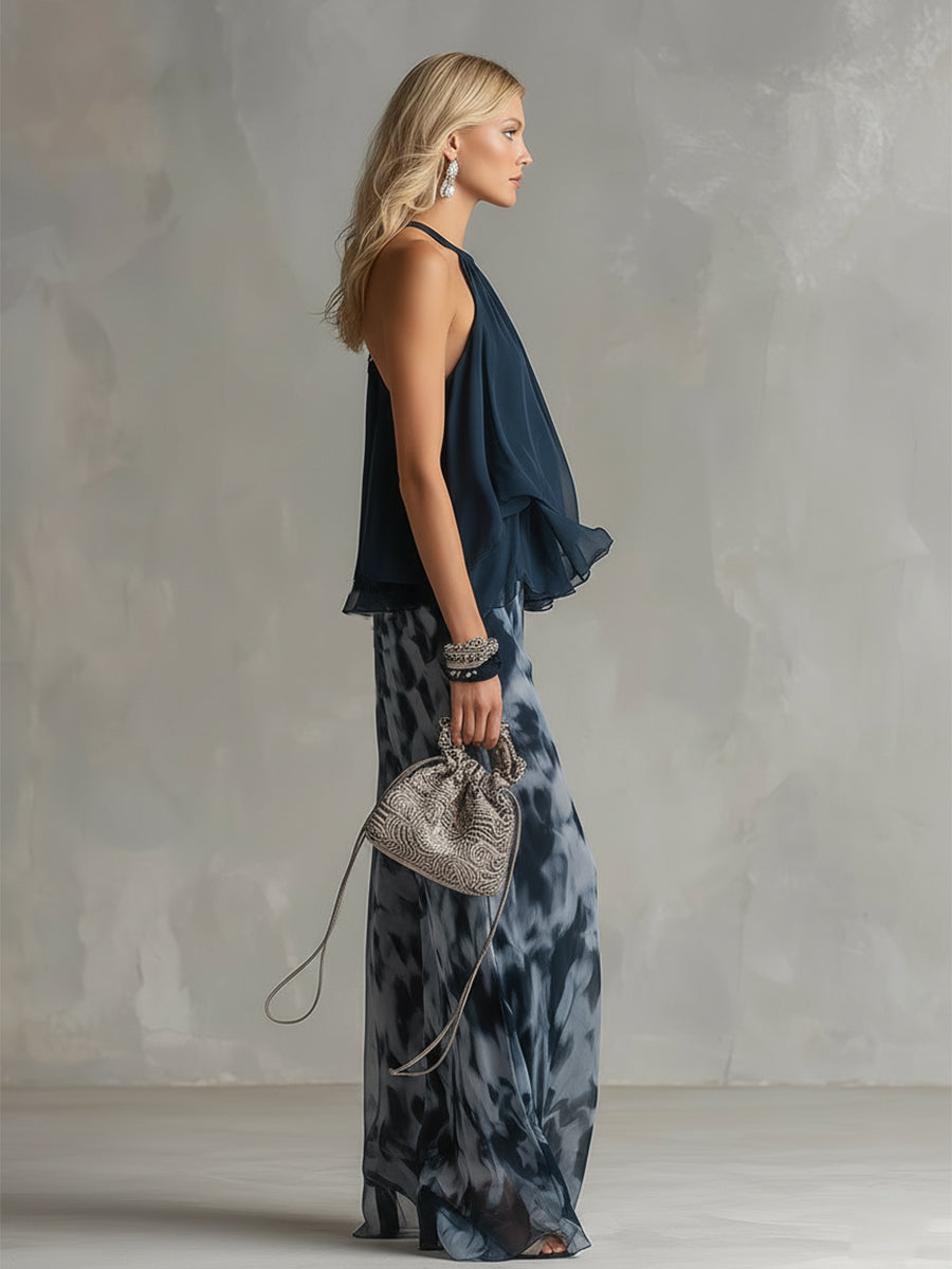 Carlotta | Completo elegante in tessuto leggero dalla caduta fluida
