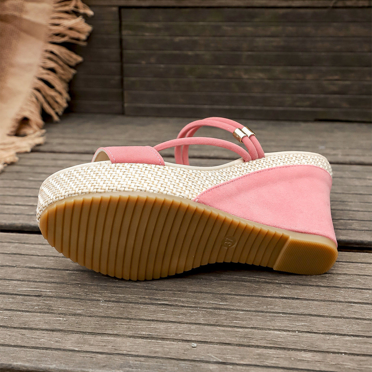 Anita | Sandali con zeppa e cinturino alla caviglia
