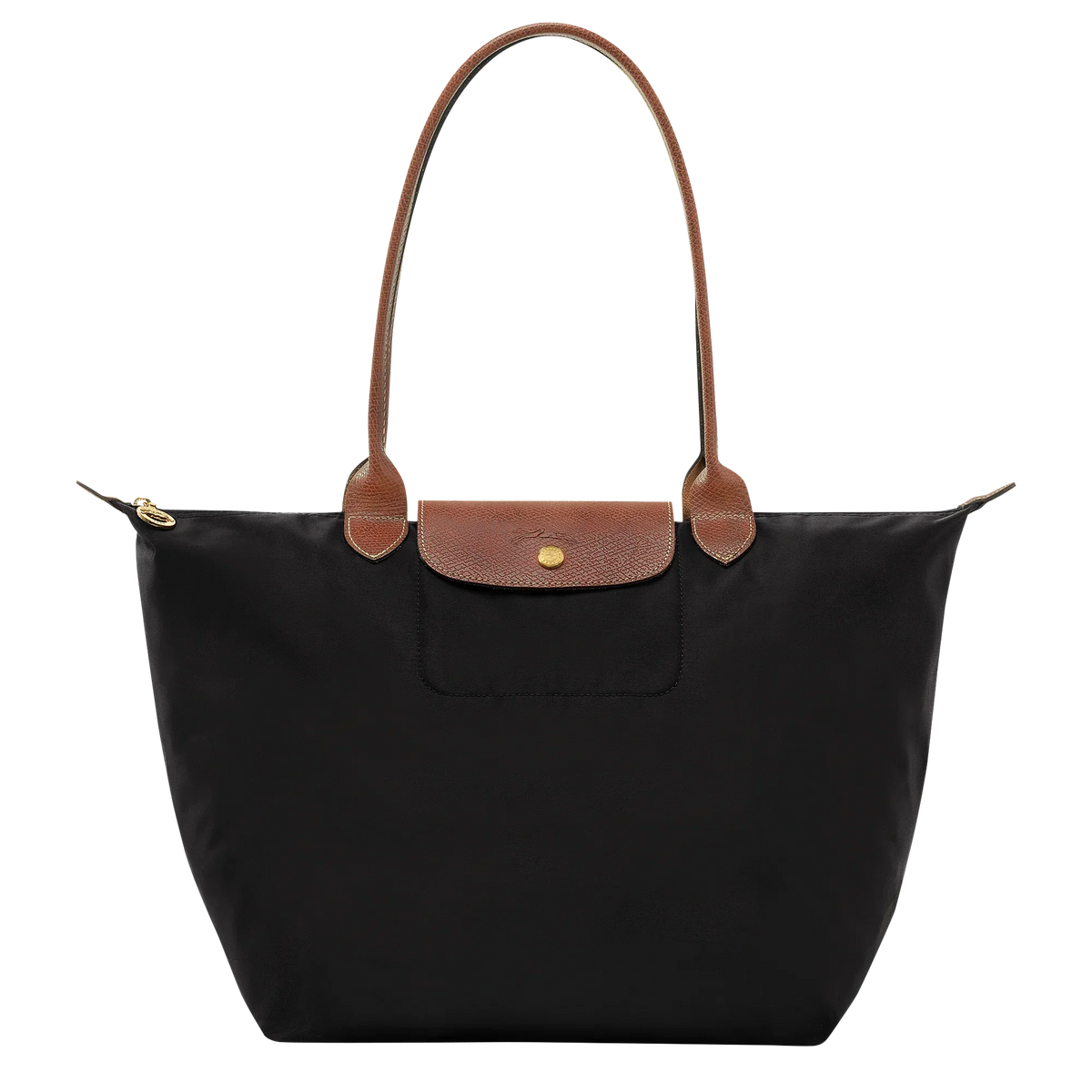 Borsa premium pieghevole in nylon | Nero