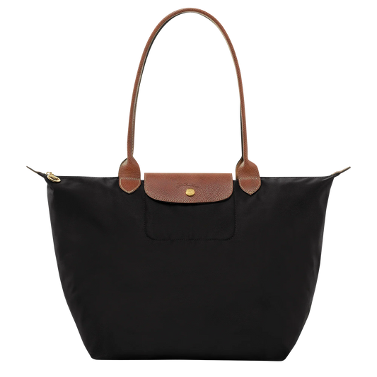 Borsa premium pieghevole in nylon | Nero