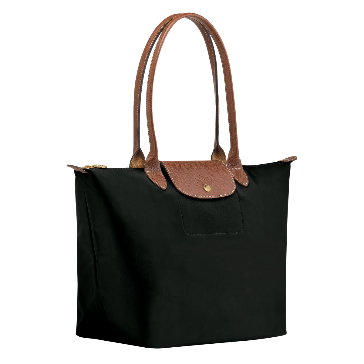 Borsa premium pieghevole in nylon | Nero