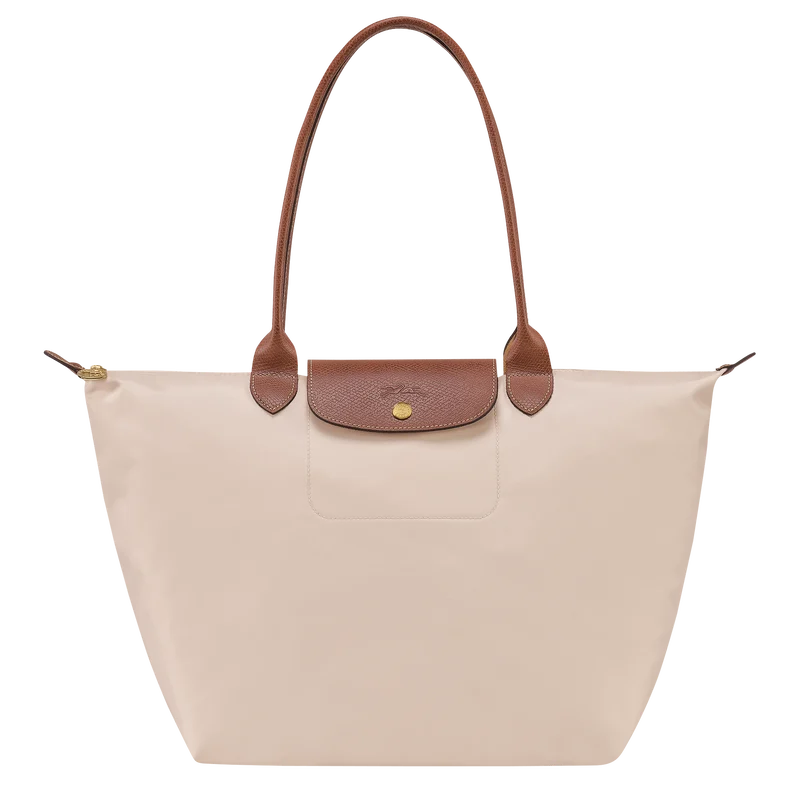 Borsa premium pieghevole in nylon | Bianco osso