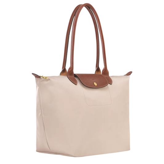 Borsa premium pieghevole in nylon | Bianco osso