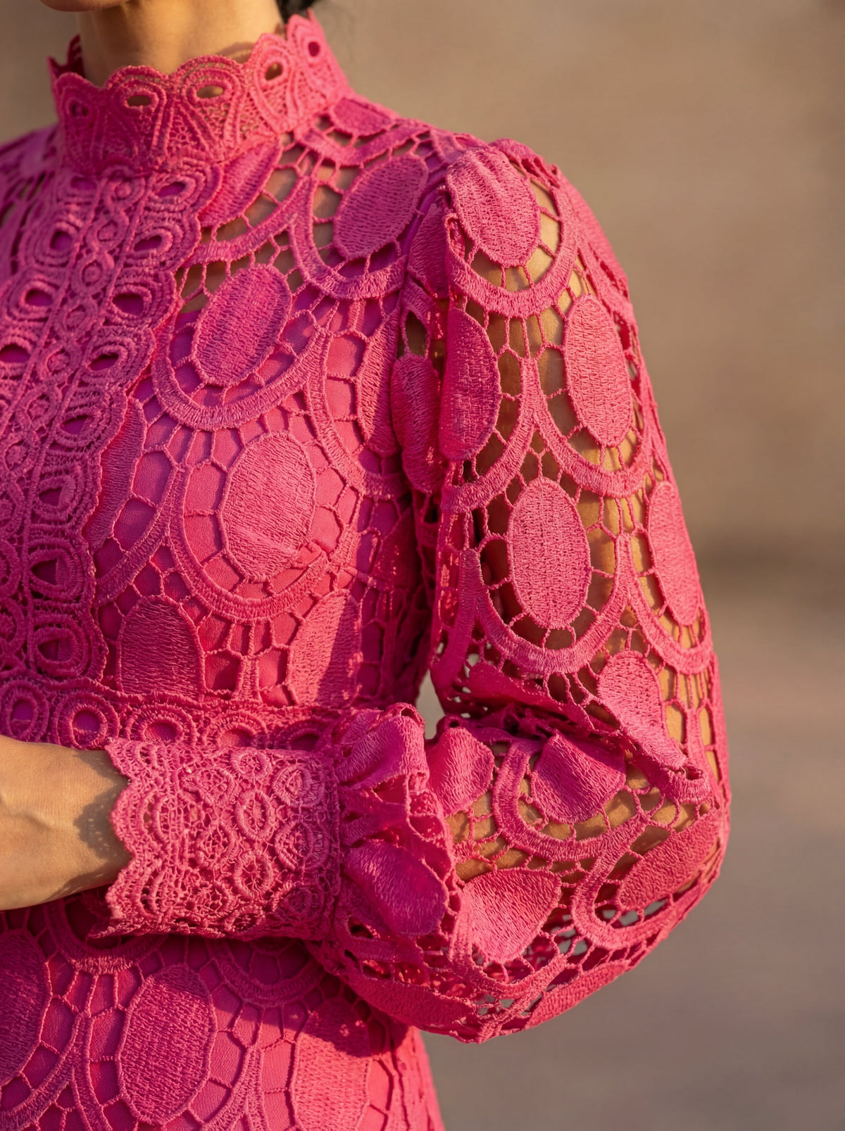Camilla | Abito midi in pizzo esclusivo