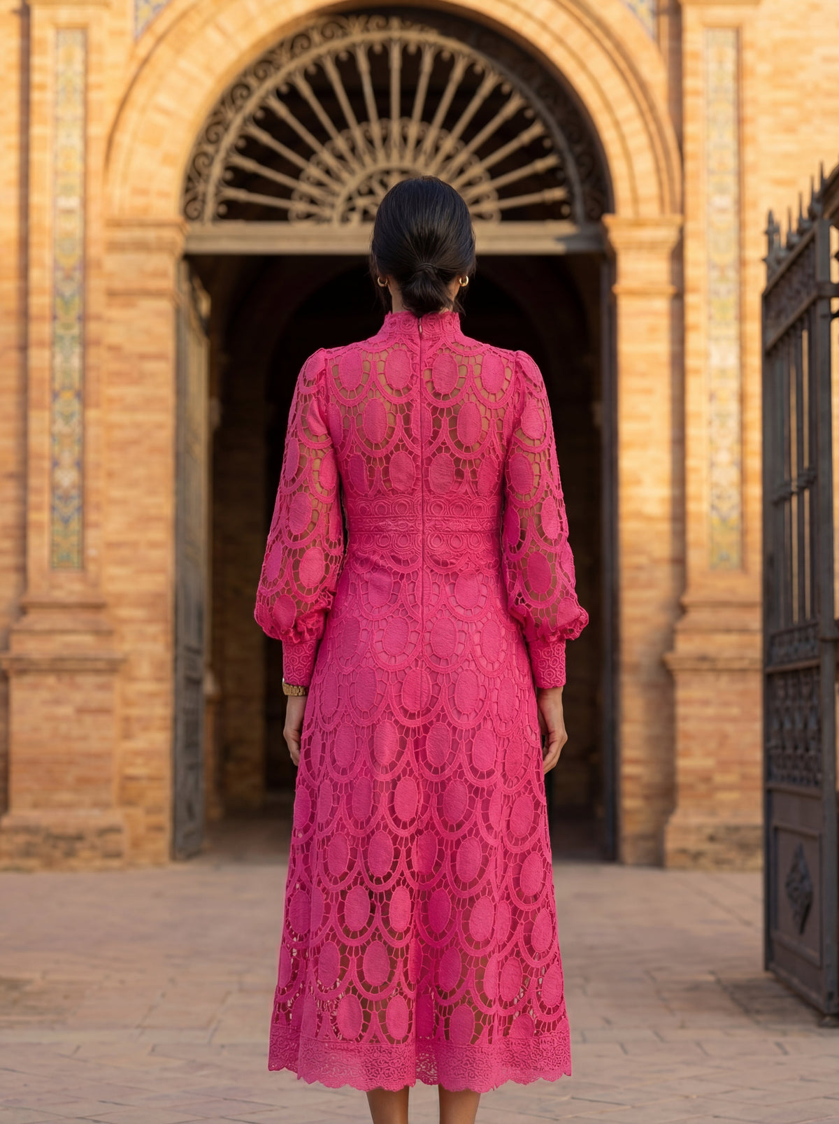 Camilla | Abito midi in pizzo esclusivo