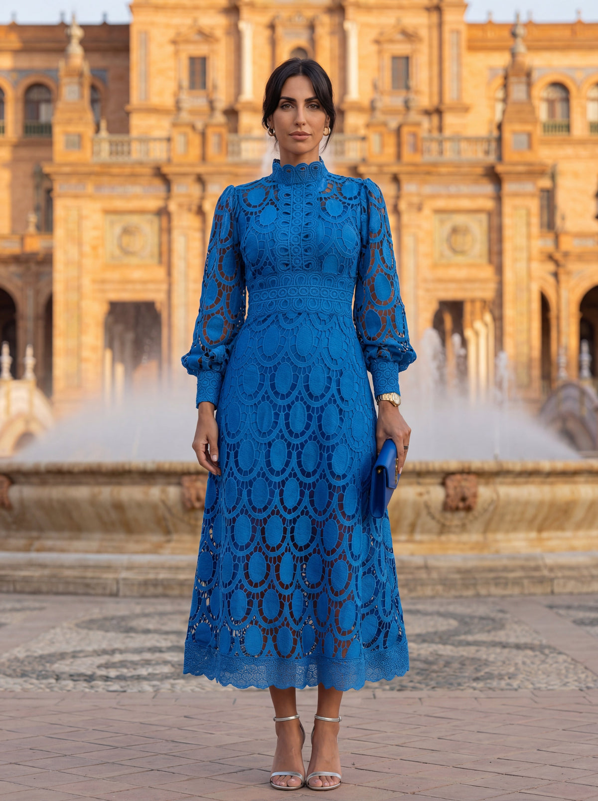 Camilla | Abito midi in pizzo esclusivo