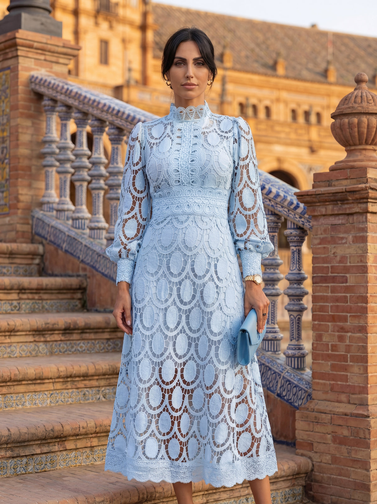 Camilla | Abito midi in pizzo esclusivo