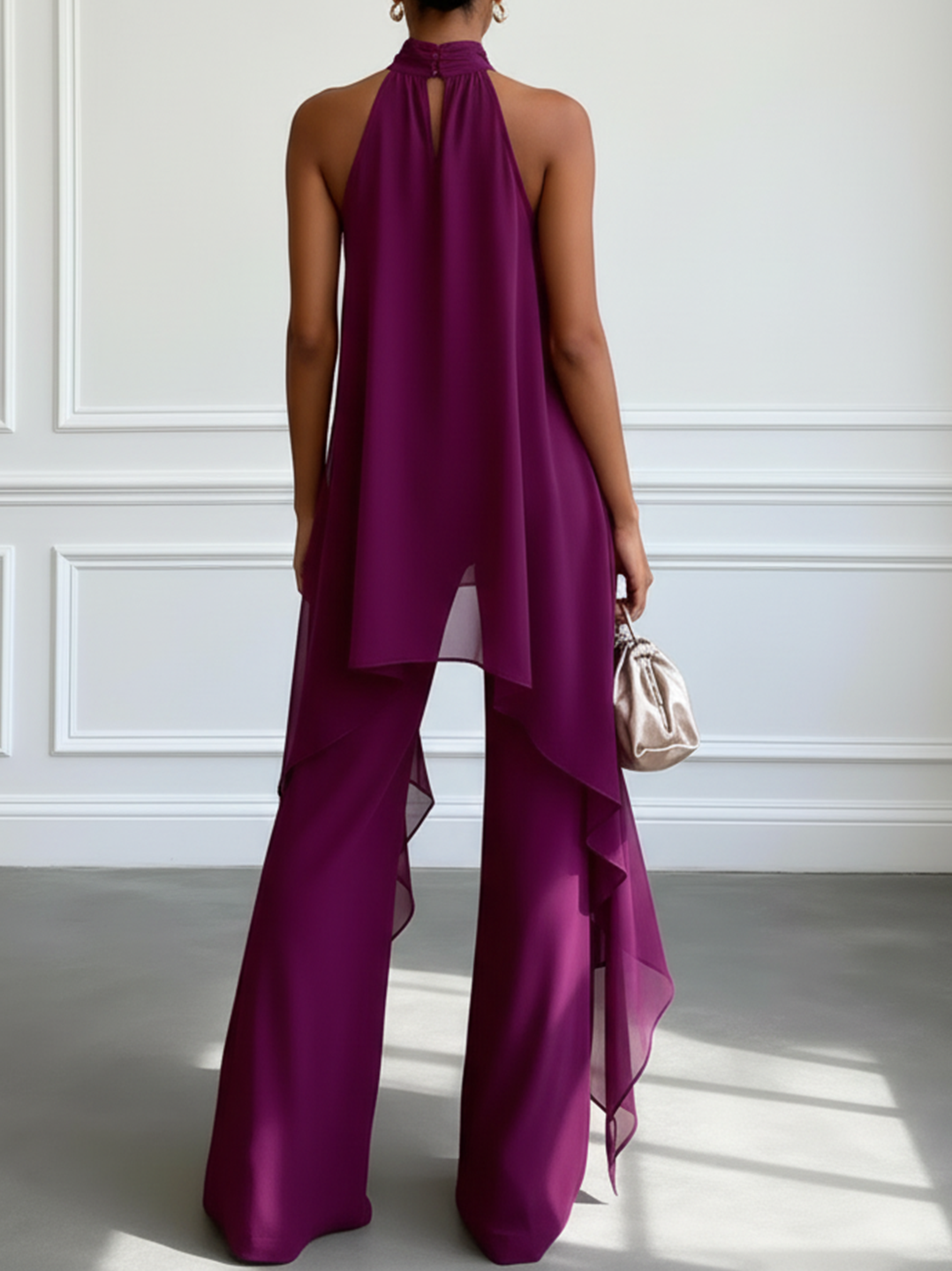 Noemi | Completo fluido elegante con scollo all'americana