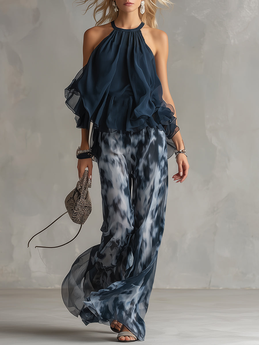 Carlotta | Completo elegante in tessuto leggero dalla caduta fluida