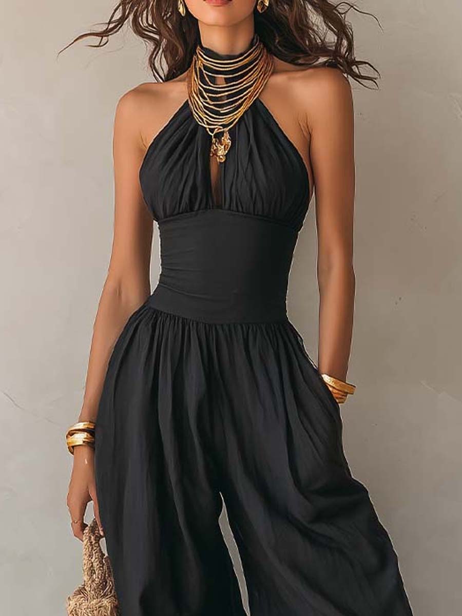 Daniela | Tuta boho con scollo all'americana