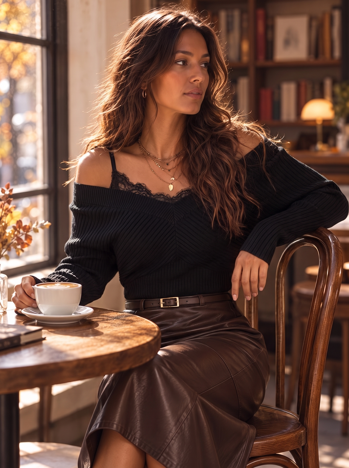 Chiara | Maglia a Spalle Scoperte con Pizzo