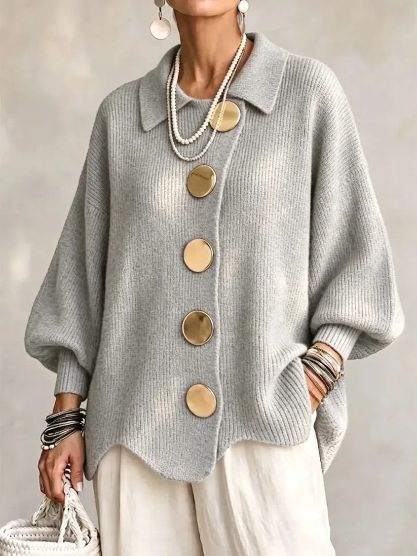 Caterina | Cardigan dalla vestibilità ampia con colletto e bottoni