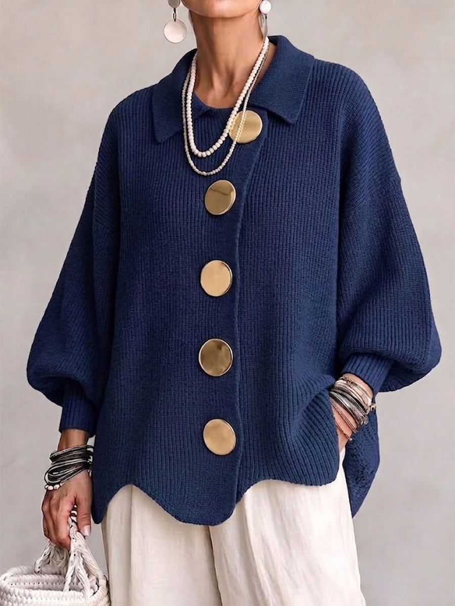 Caterina | Cardigan dalla vestibilità ampia con colletto e bottoni